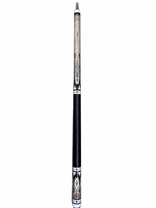 White Eclipse â€“ Handcrafted Custom Pool Cue | Elite Cue