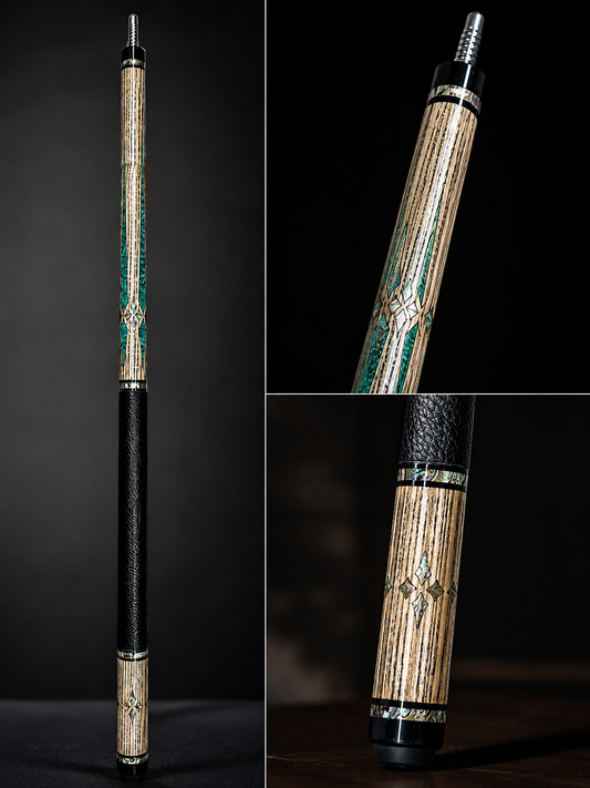 Emerald Sovereign â€“ Handcrafted Custom Pool Cue | Elite Cue