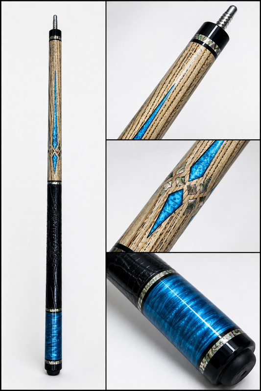 Sapphire Noir â€“ Handcrafted Custom Pool Cue | Elite Cue