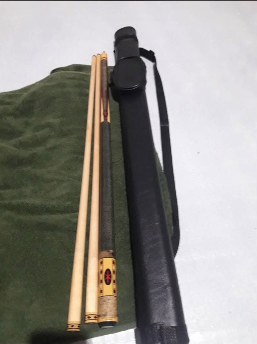 Tri-Cut Spalted Tamarind Custom Cue with Torrefied Maple Shaft