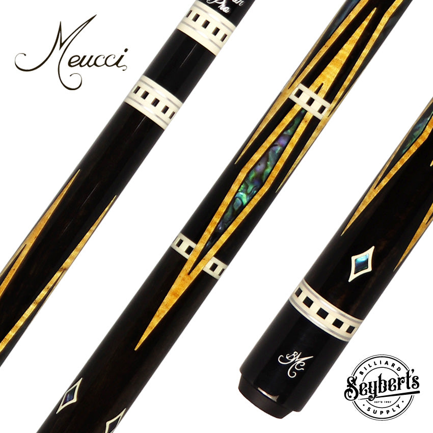 Meucci BMC Ebony Diamond Limited Cue with Carbon Shaft - BMCDEBONYC