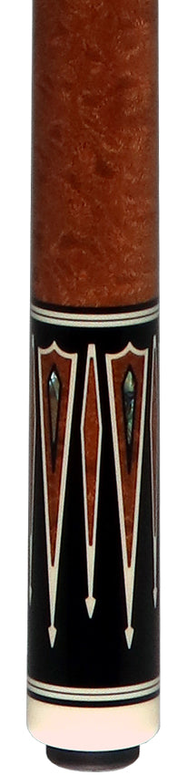 Pechauer Limited Edition PL39 Ebony with Quilted Sapele Points and Abalone Inlays Pool Cue