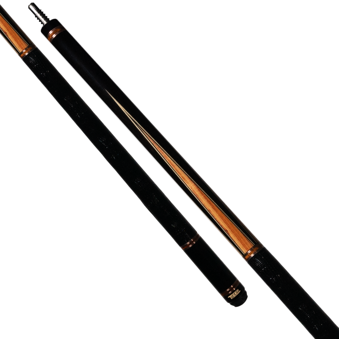 Tiger LX3 Ebony and Tulipwood Pool Cue with Lizard Leather Wrap