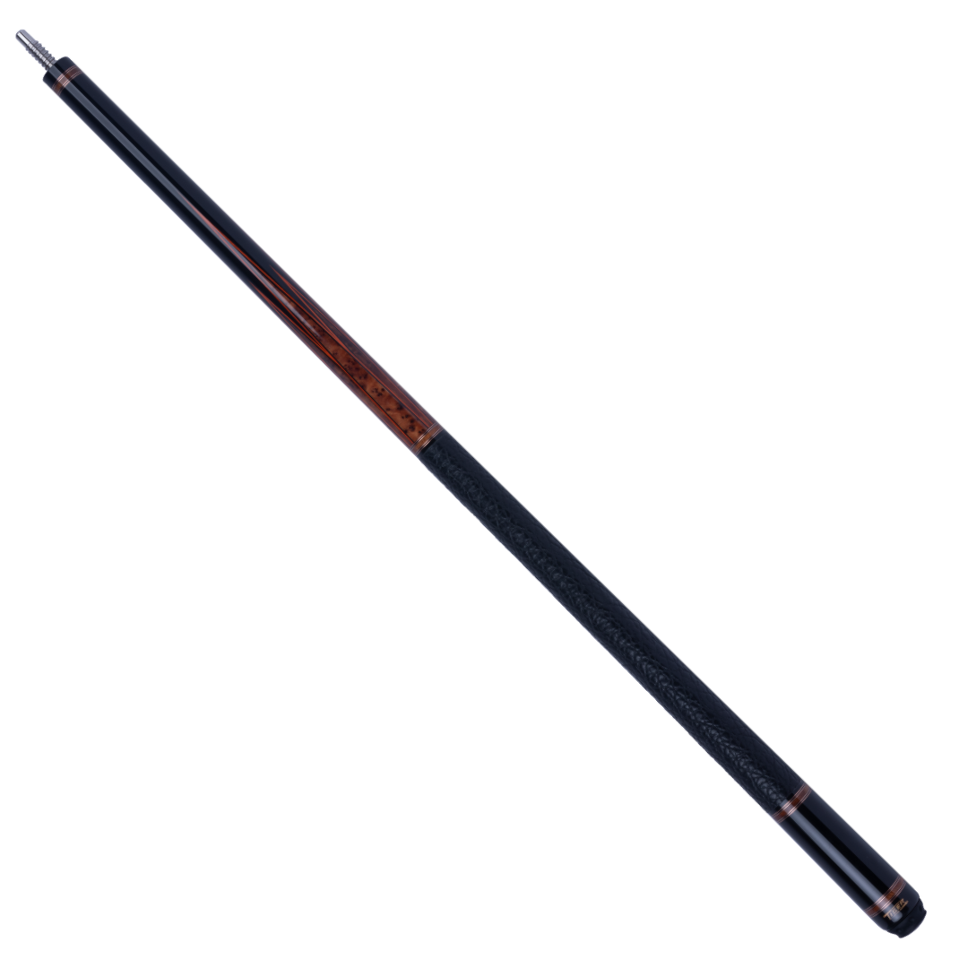 Tiger LX7 Ebony and Amboyna Burl Pool Cue with Buffalo Leather Wrap